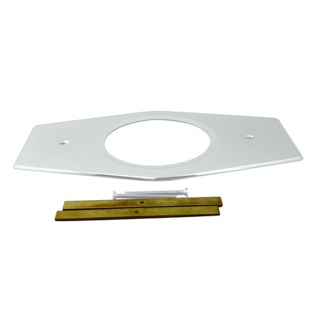 WESTBRASS One-Hole Remodel Plate for Moen and Delta in Powdercoated White D502-50